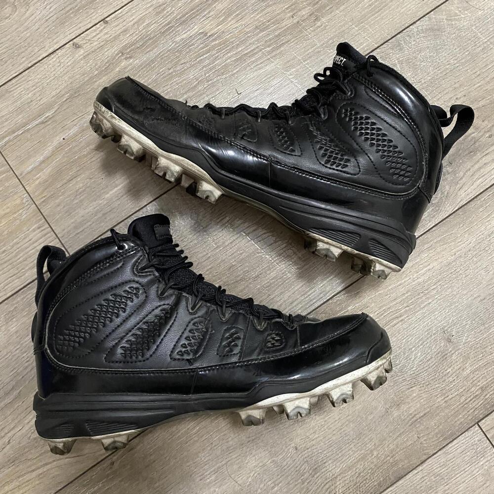 ❌SOLD❌ Air Jordan 9 MCS RE2PECT Derek Jeter Black Baseball Cleats Sneakers